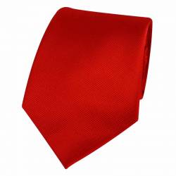 Cravate rouge coquelicot en twill de soie