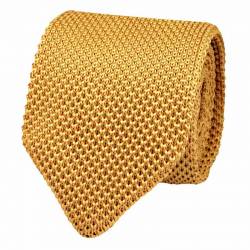 Cravate en maille de tricot beige
