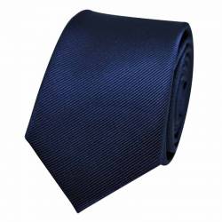 Cravate slim bleu marine en soie