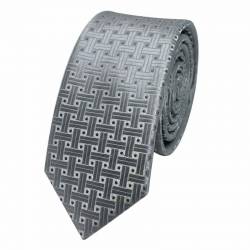 Cravate slim gris argenté