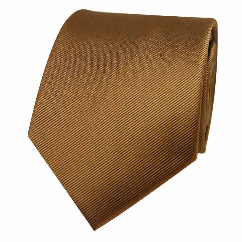 Cravate marron clair en soie