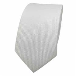 Cravate slim blanche en soie
