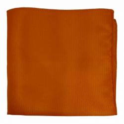 Pochette de costume orange en soie