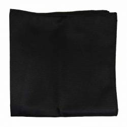 Pochette de costume noire en soie