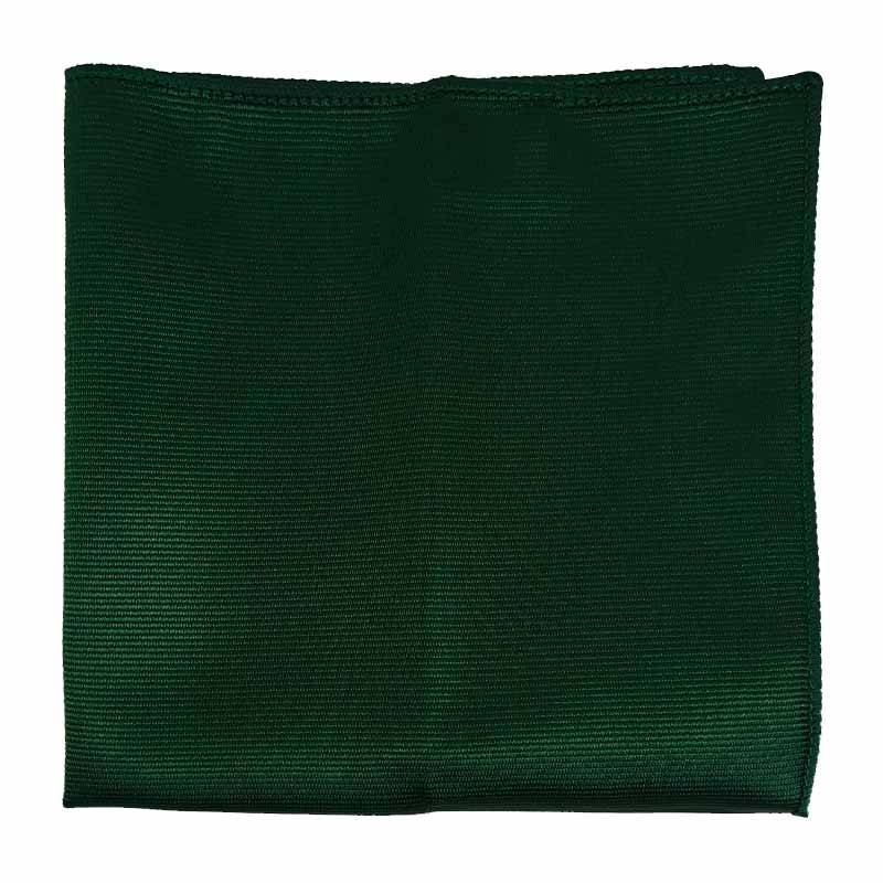 Pochette de costume vert foncé en soie