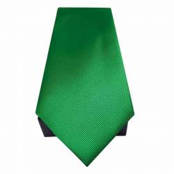 Coffret cravate verte couleur émeraude avec pochette de costume et boutons de manchette