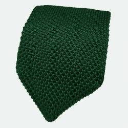 Cravate en maille de tricot vert foncé