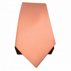 Cravate rose poudré en coffret, avec pochette de costume et boutons de manchette