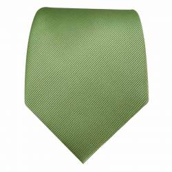 Cravate couleur vert sauge en sergé de soie