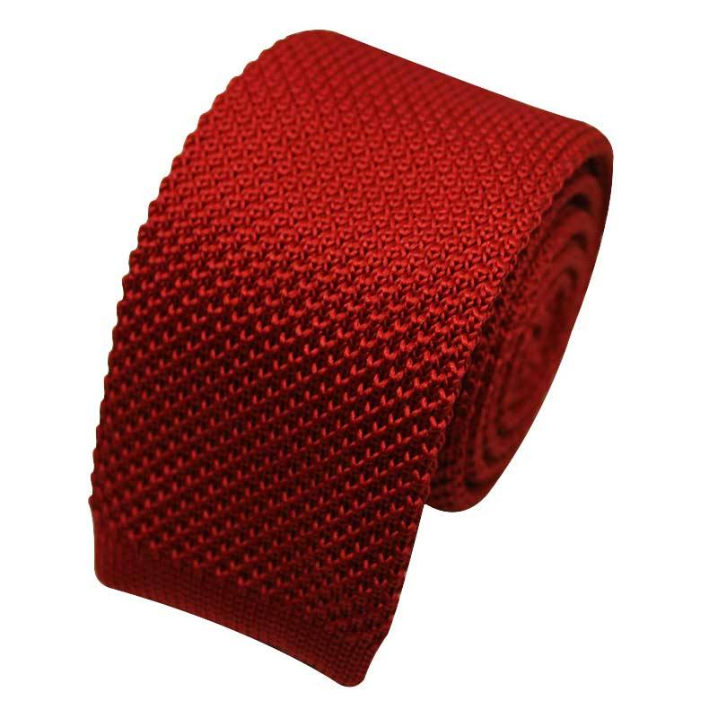 Cravate Tricot Noeud De Cravate Rapide Cravate En Tricot Bordeaux