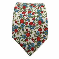 Cravate liberty bleu ciel et rouge