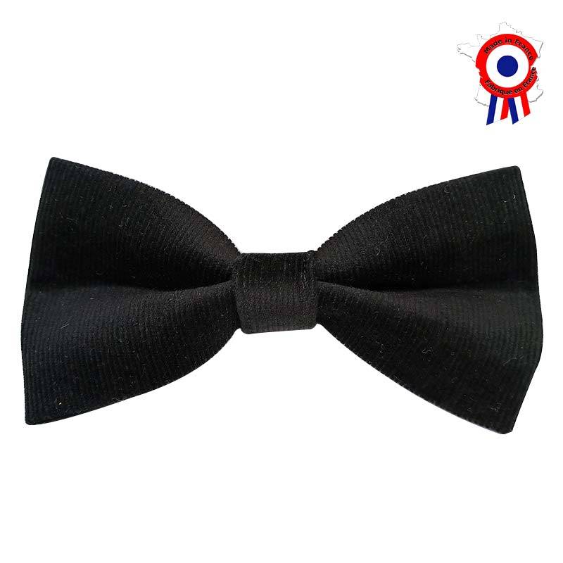 Nœud papillon en velours milleraie noir