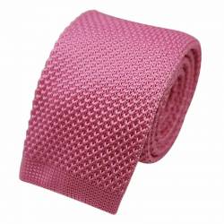 Cravate en tricot rose pâle homme - Cravate en maille droite