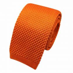 Cravate en maille de tricot orange