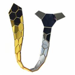 Cravate originale: la cravate miroir or et argent