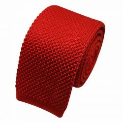 Cravate en tricot rouge bourgogne - Cravate homme en maille, chaussette ou droite